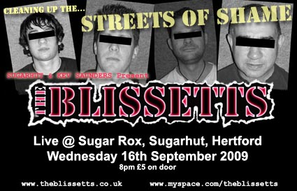 The Blissetts Live X Sugarhut, Hertford, Wednesday 16th Septwmber